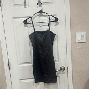 OH POLLY Black Spaghetti Strap Mini Dress - Women